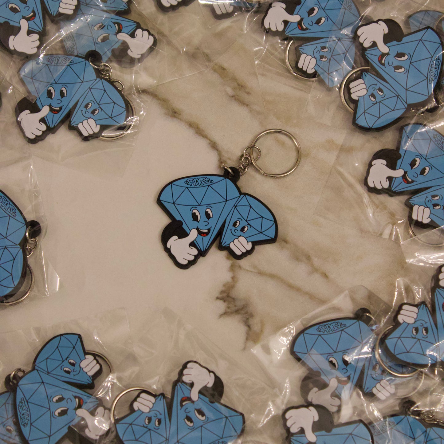 Double Diamond Keychain