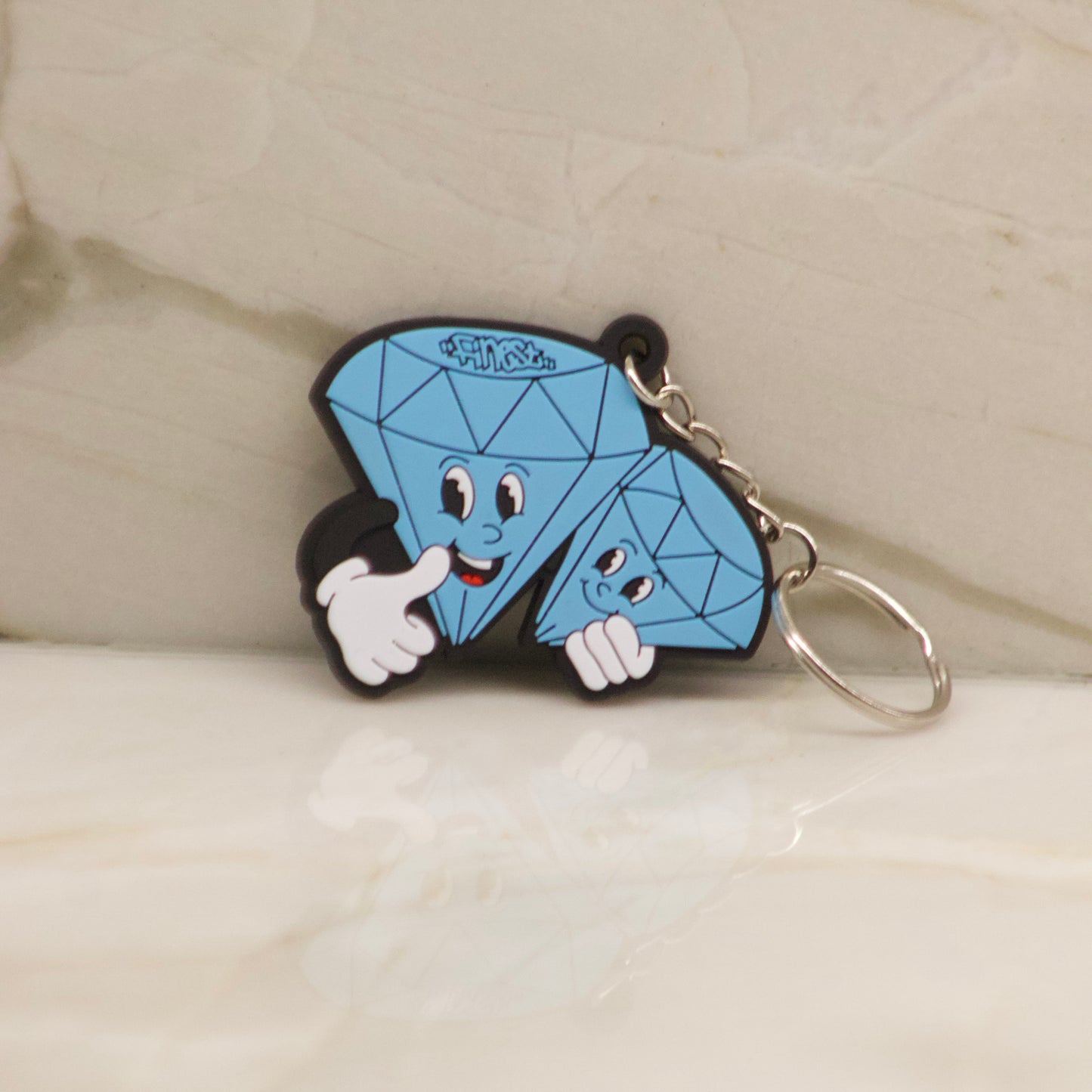 Double Diamond Keychain